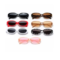 2022 new fashion oval cow color retro sunglasses small frame ins style women sunglasses