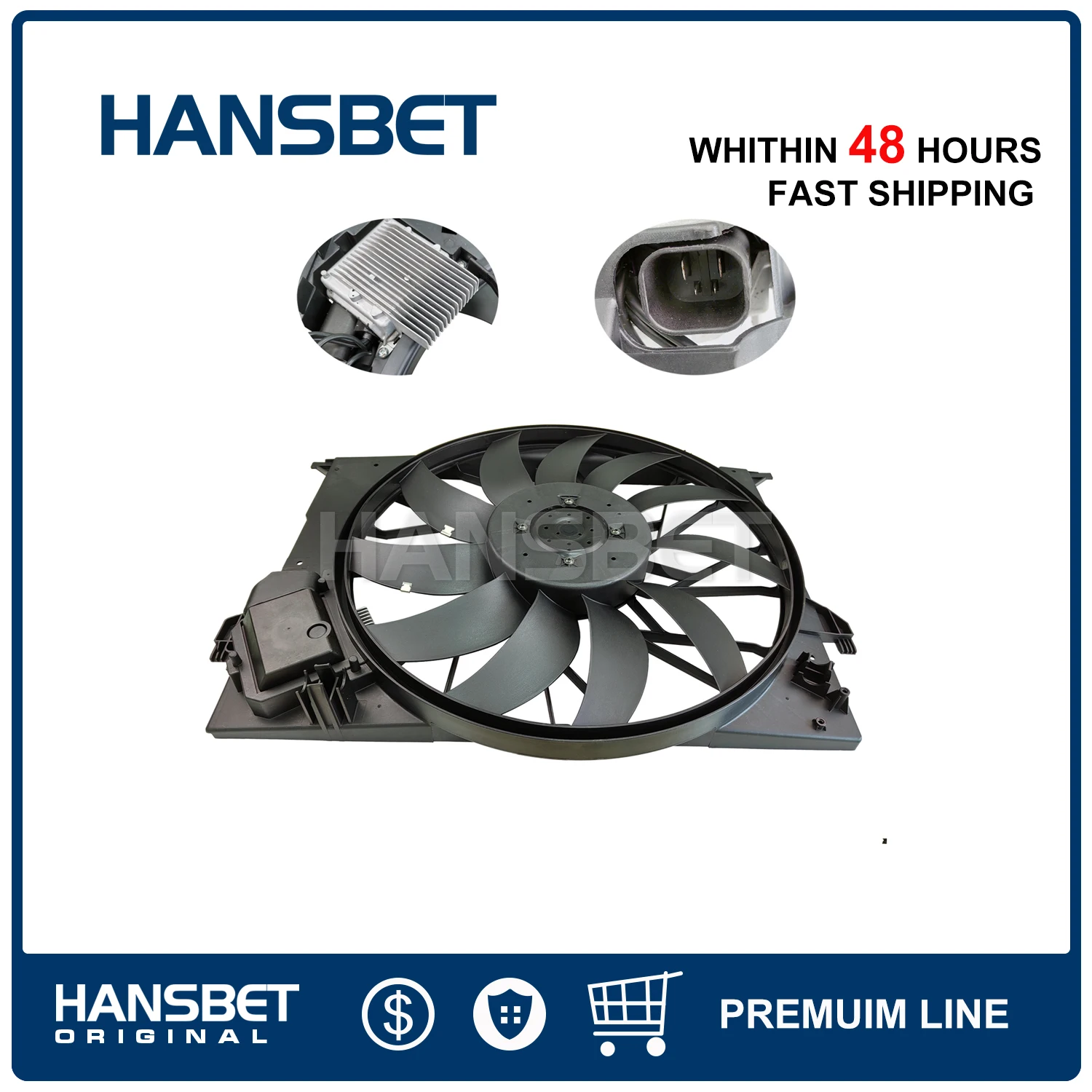 Вентилятор охлаждения радиатора в сборе 850 Вт подходит для Mercedes-Benz W211 C219 E320 S350 CL550