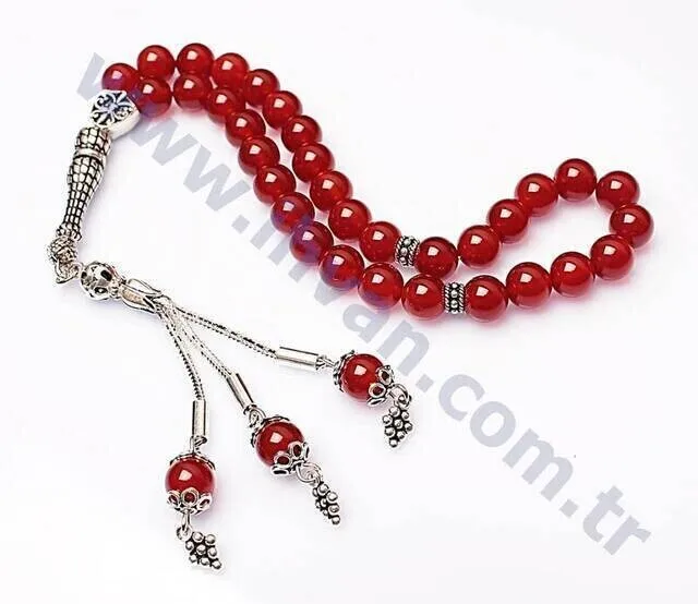 IQRAH Agate Stone Rosary (925 Sterling Lunar)