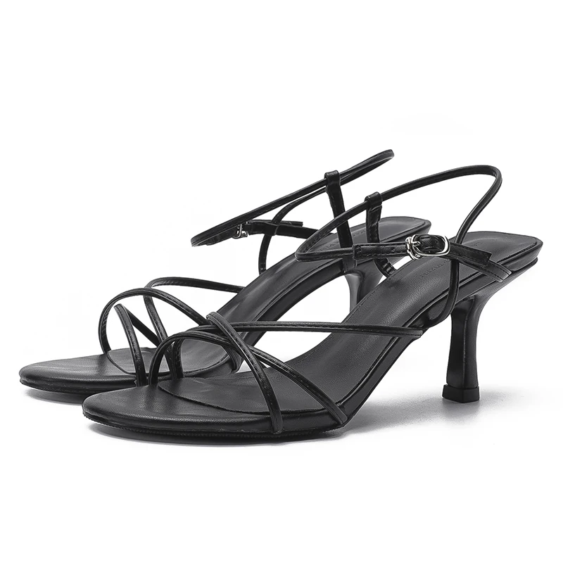 Сандалии женские на высоком каблуке элегантная Летняя обувь с открытым носком