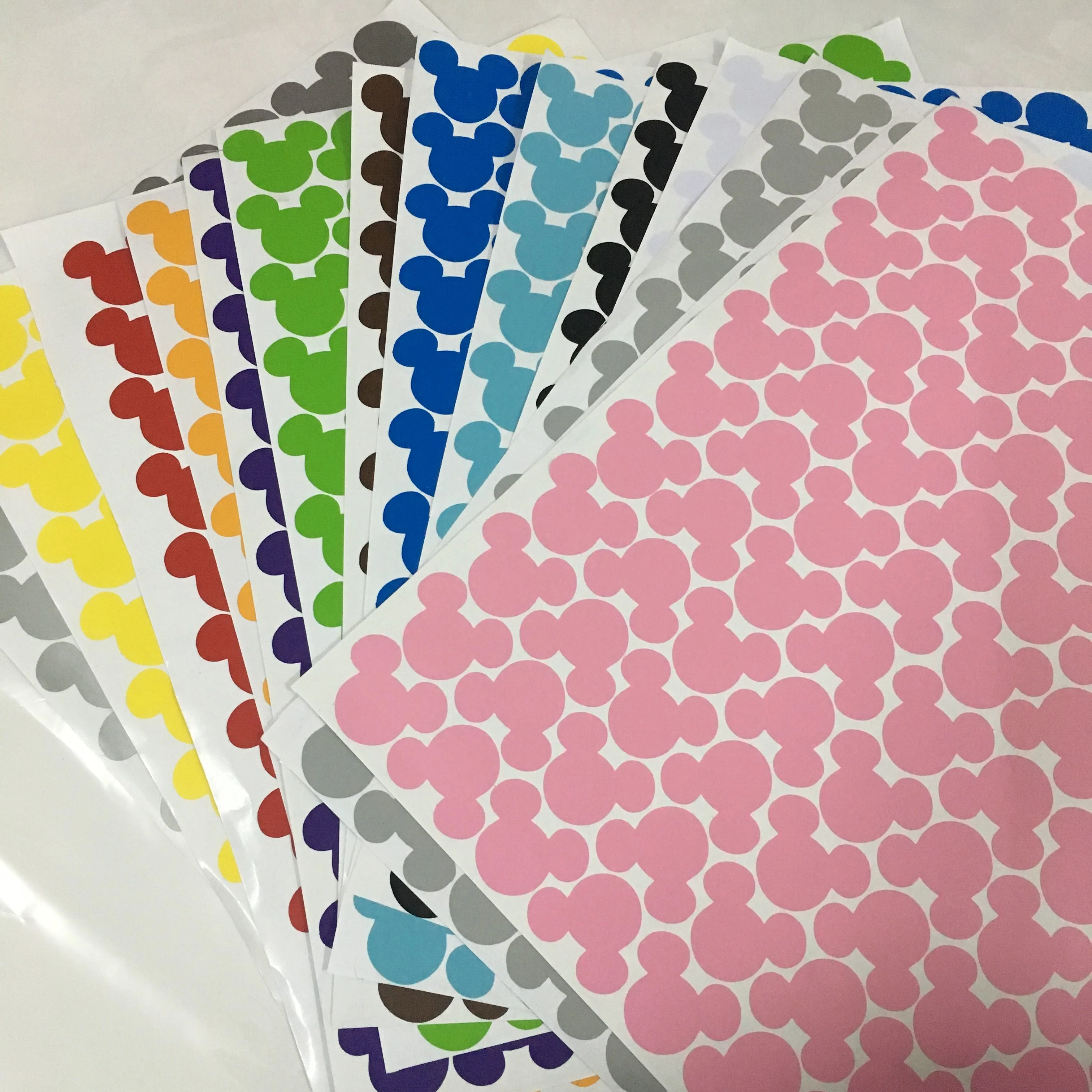 88 шт./компл. мультяшная голова мыши Настенная Наклейка для детской комнаты