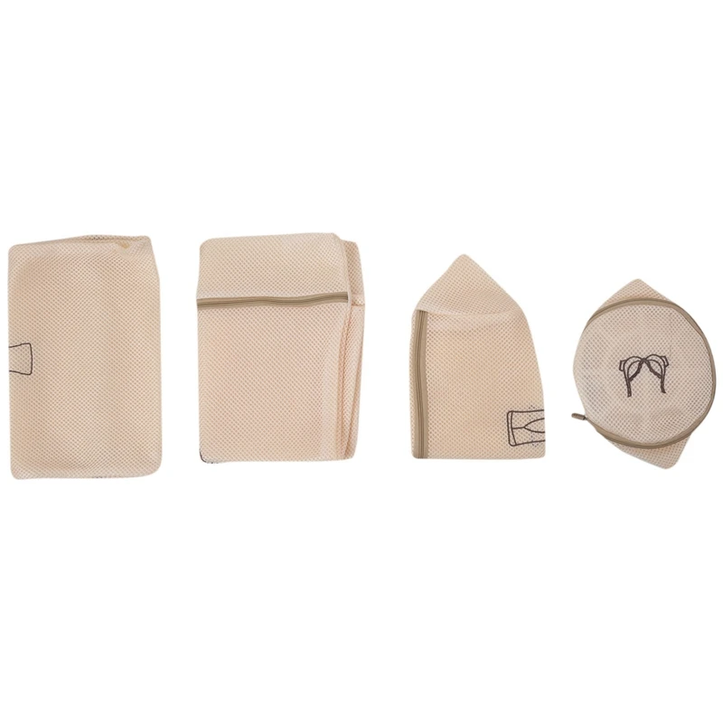 

4 шт., мешок для стирки нижнего белья с вышивкой