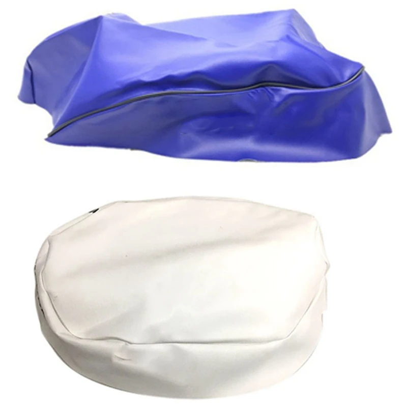 

2X Motorcycle Seat Cover Imitation Leather Seat Cover For Honda DIO AF17/AF18 Motorcycle Modification Blue & White
