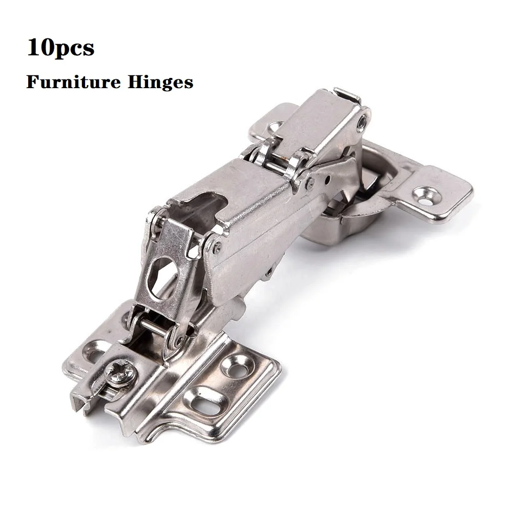 

10pcs Hinge Stainless Steel Door Hydraulic Cabinet Door Hinges Damper Buffer Soft Close For Cupboard Furniture Hardware