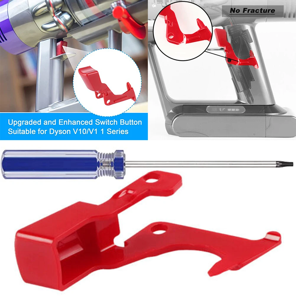 

1PC Trigger Switch Button Upgraded For Dyson V10 V11 Vacuum Cleaner Replacement Red Trigger Switch Button Upgraded Cleaner Parts