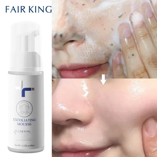 Foaming Exfoliating Mousse Deep Remove Cleaning All Skin Types Wash Face Smooth Moisturizing Skin Exfoliator Unblock Pores 60ML 4