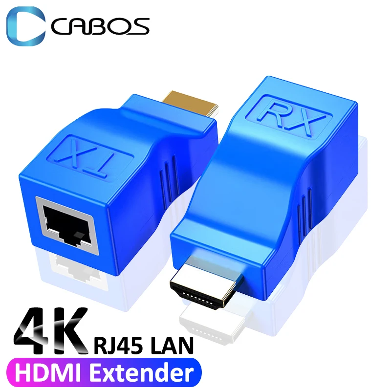 2 шт. 4K HD HDMI-совместимый удлинитель для RJ45 LAN Сетевой TX RX Cat5e CAT6 Ethernet-кабель 30 м PS3 HDTV