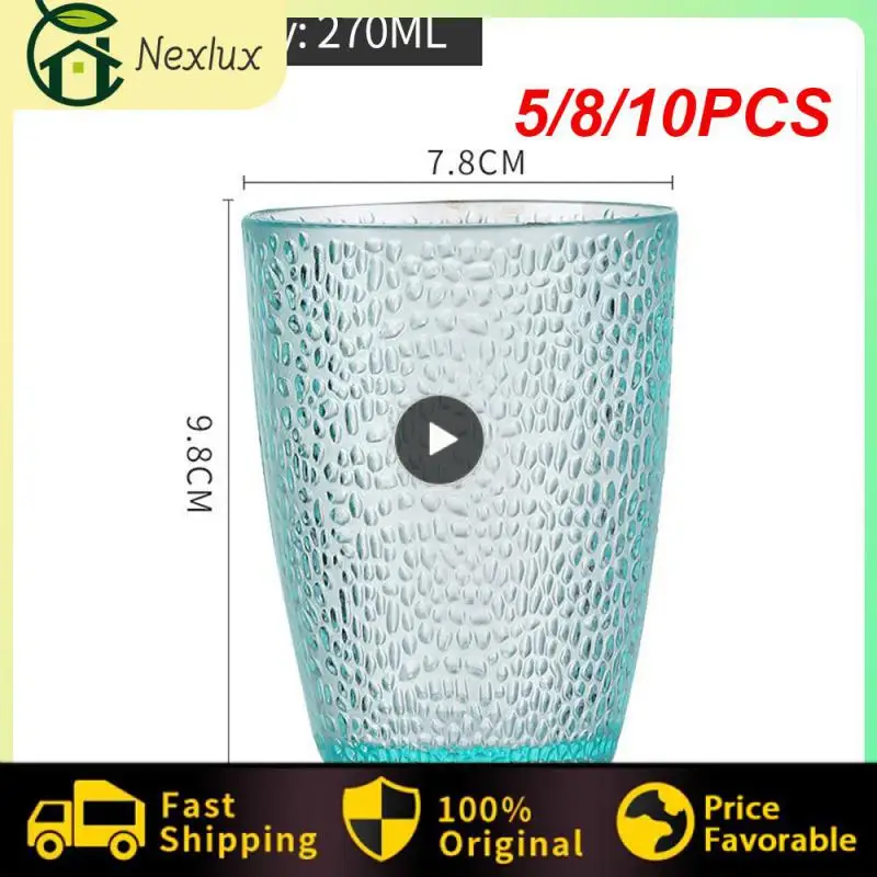 

5/8/10 шт., разноцветные акриловые чашки для напитков