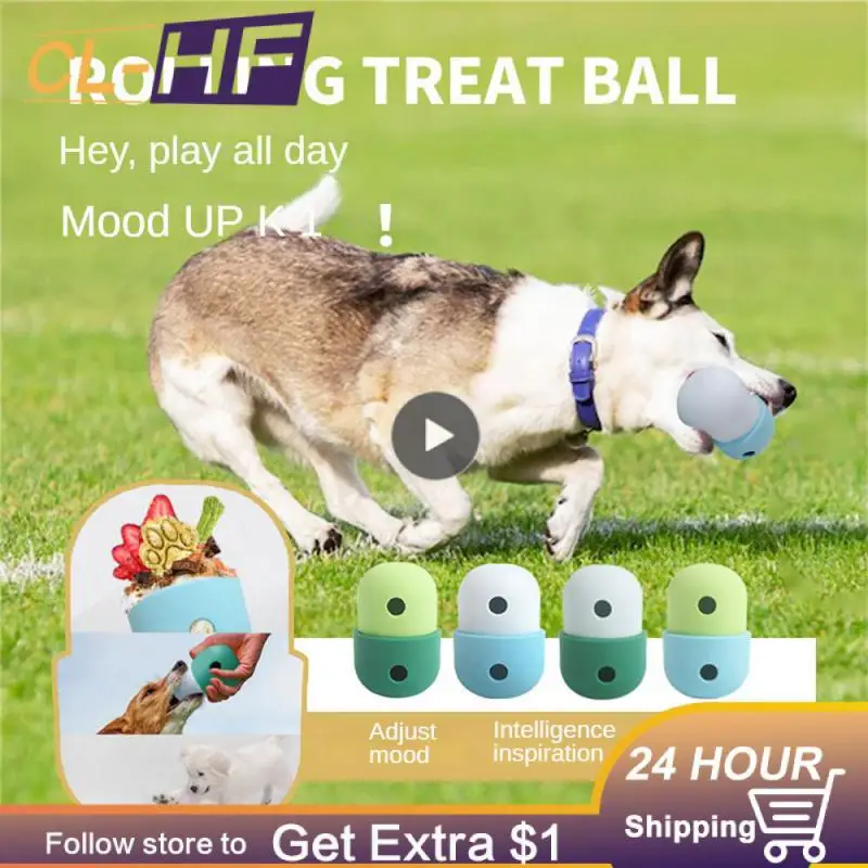 Easy To Clean Safe Pet Slow Feeder Bowl Food-grade Silicone Leaking Ball Pet Supplies Detachable