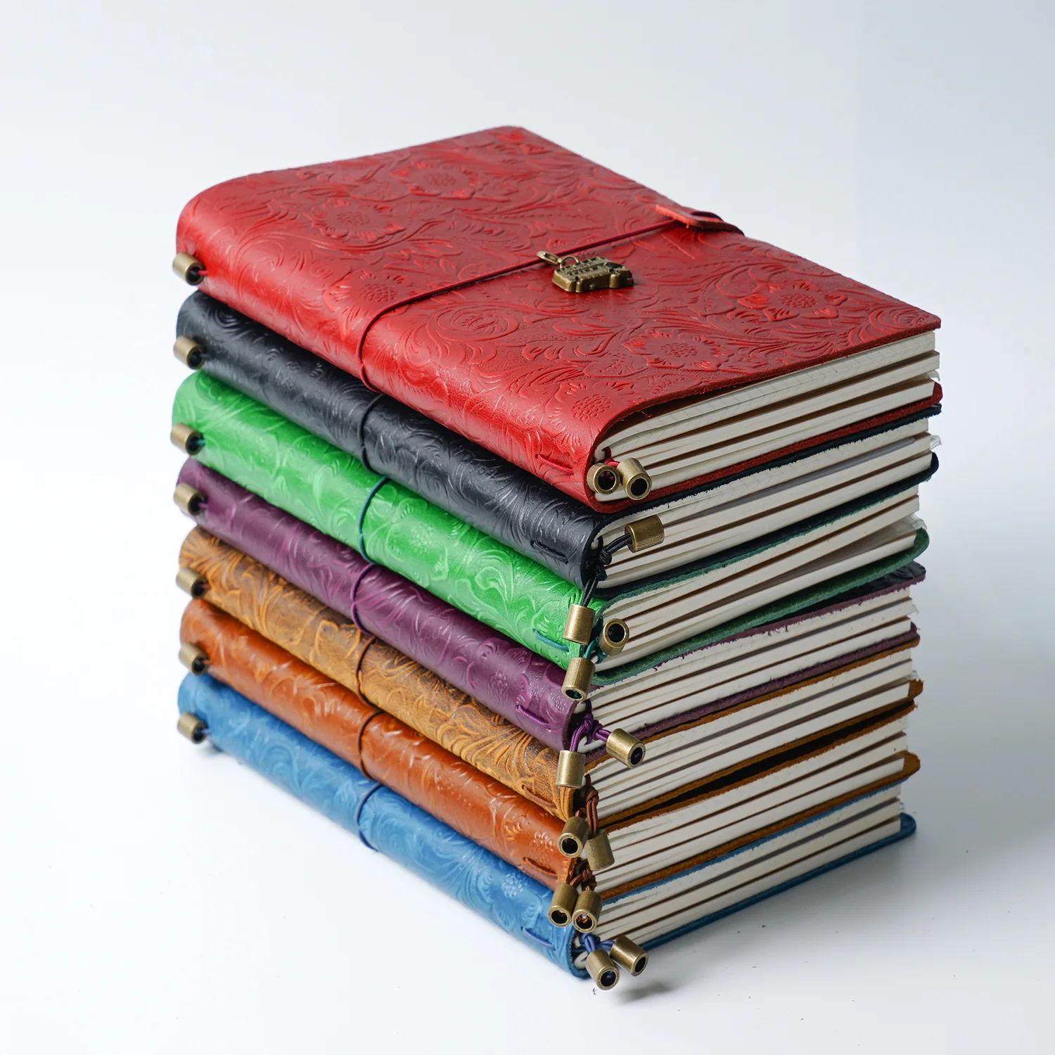 Оригинальный винтажный резной дорожный блокнот из воловьей кожи ручной работы