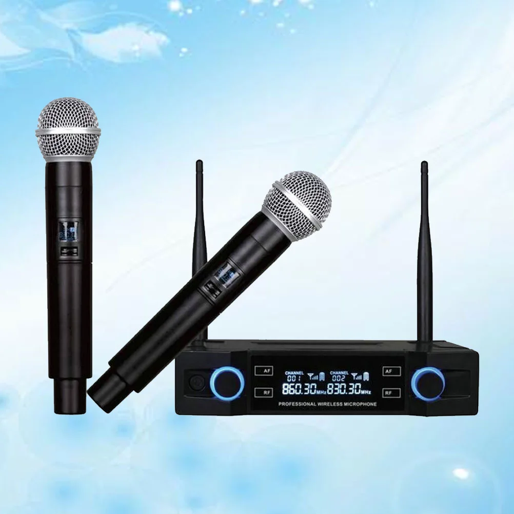 

1Set Wireless Microphone Vocal Microphone Mic Speaker VHF Karaoke for Party DJ Wedding Outdoor KTV 3 with US Plug Little