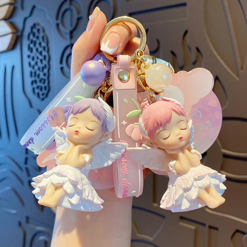 

Cartoon Guardian Bella Keychain Cute Sleeping Angel Doll Delicate Keyring for Women Girl Backpack Charm Key Chains Gifts