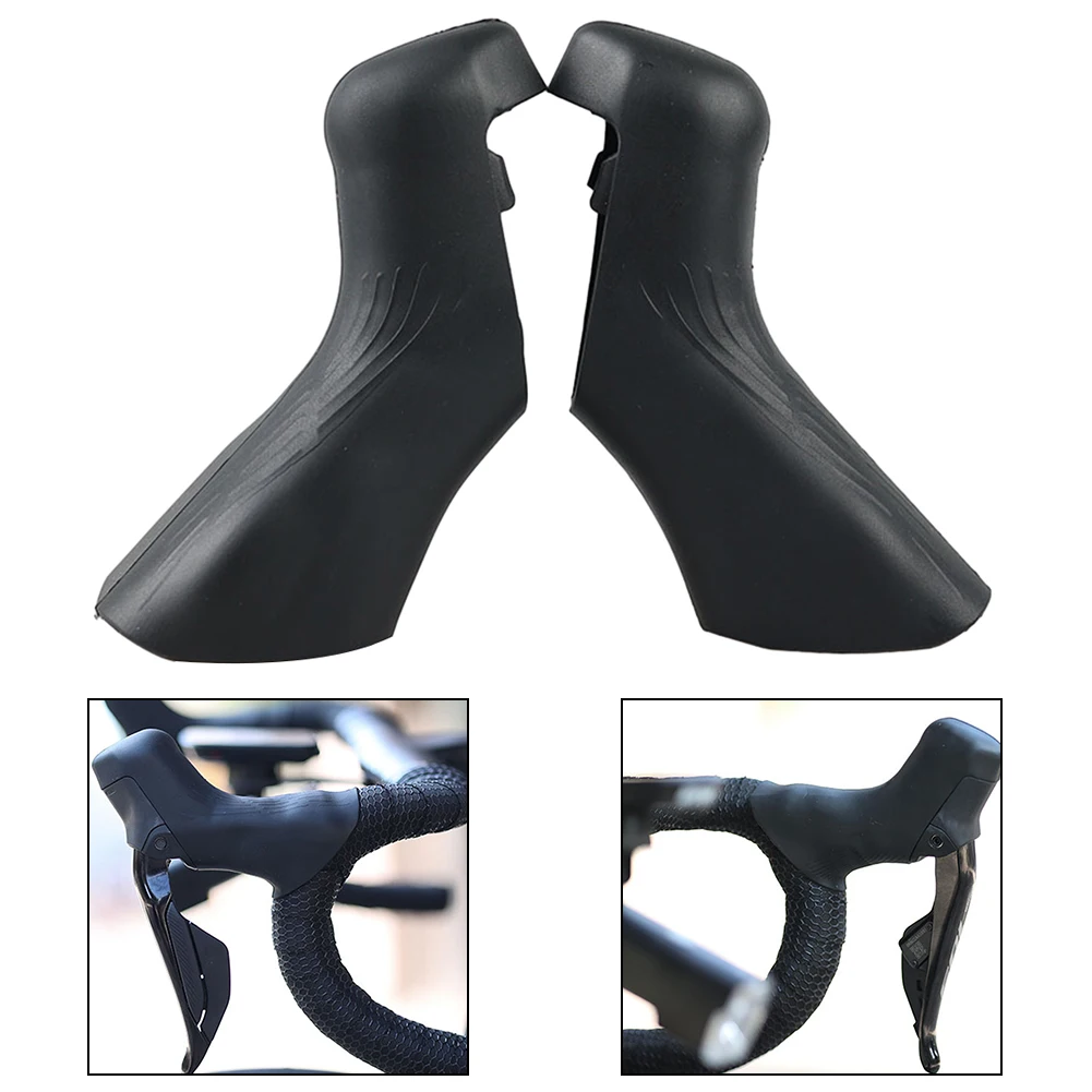 1 Pair Road Bike Shift Brake Lever Covers Bicycle Silicone Bracket For 105 Di2 St-R7170 Shifters Cycling Accessories