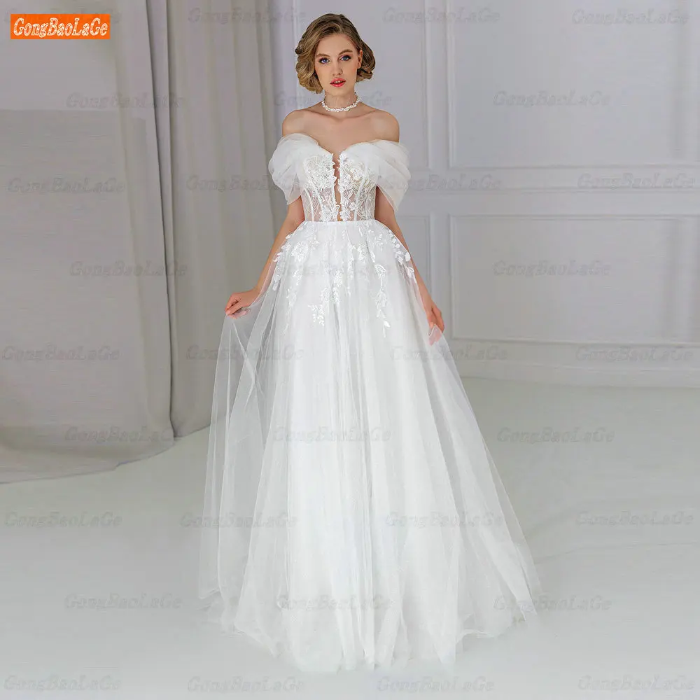 

Classic Wedding Dress for Women 2022 Mermaid Off the Shoulder Bride Gown Llusion Robe De Mariée Vestidos De Novia Boda Elegante