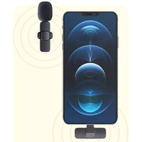 wireless lavalier microphone portable audio video recording mini mic for iphone android live broadcast gaming phone microfonoe