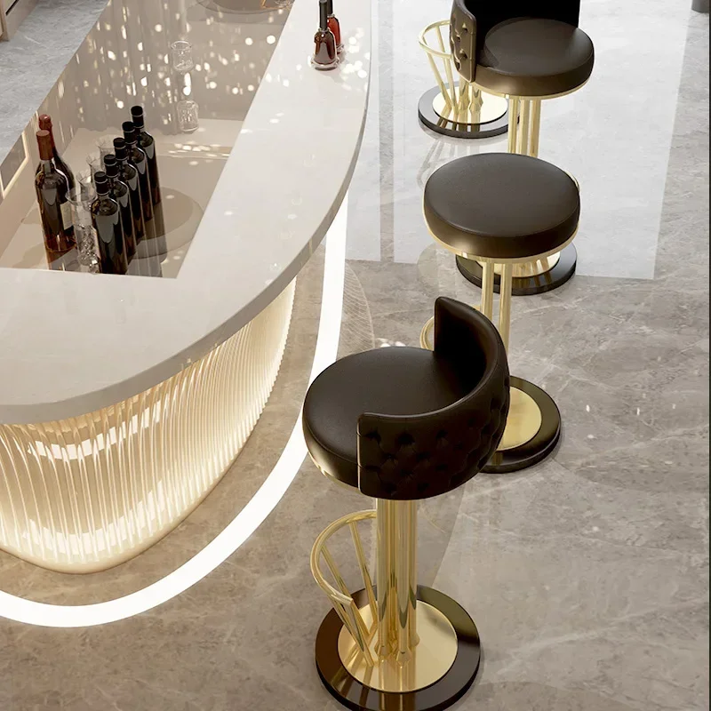 

Роскошный барный стул светильник, Простой Современный барный стул, высокий стул, домашний стул, высокий обеденный стул, железная шезлонг, WK