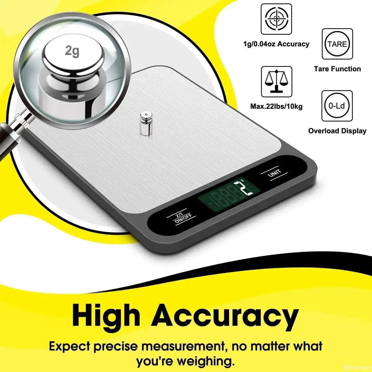 Фото Цифровые кухонные весы 10 кг/1 г, USB-весы для еды, кофе, умные электронные водонепроницаемые цифровые весы для выпечки и кулинарии №5