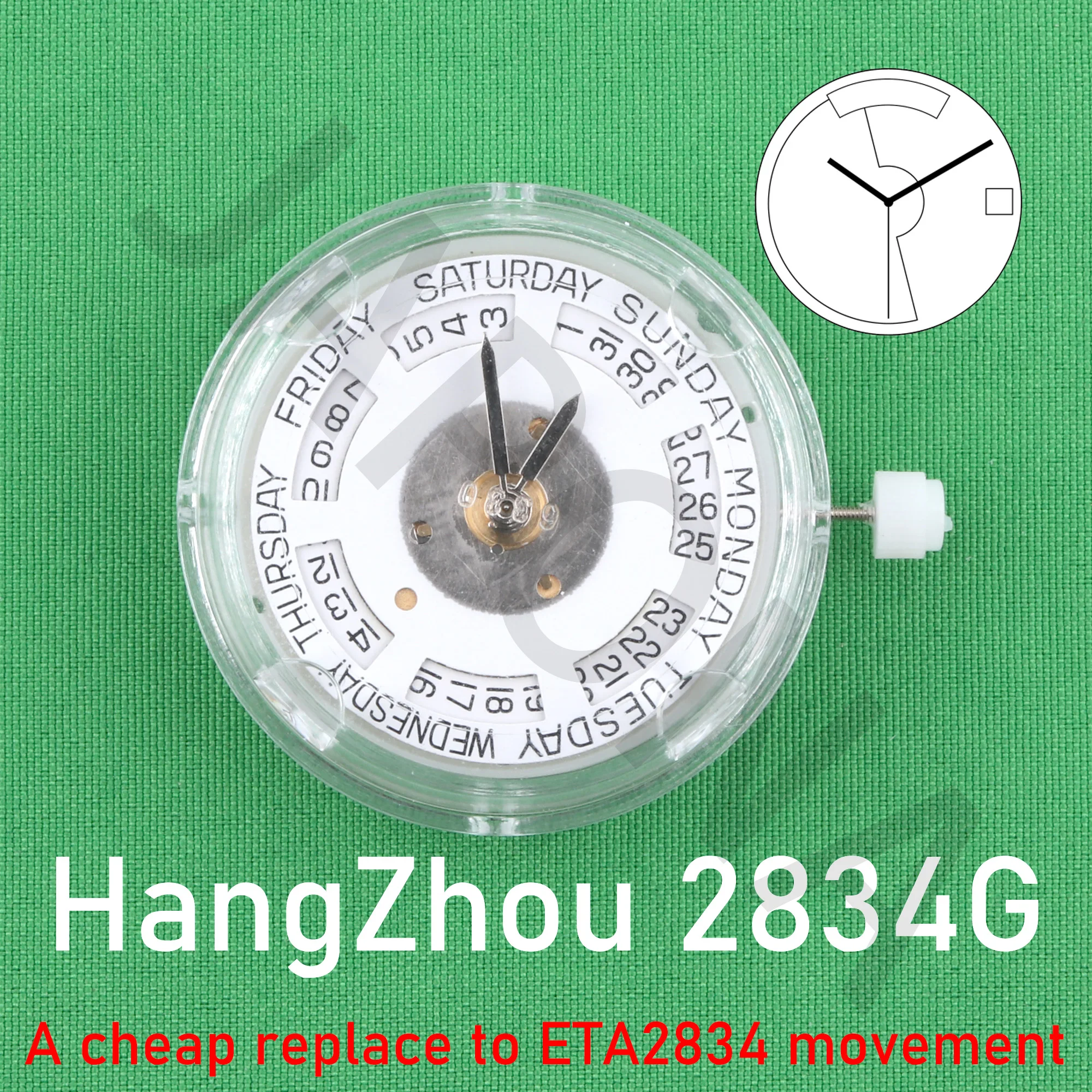 china HZ 2834 GOLD Replace ETA 2834 Mechanical movement fully automatic movement No lettering, no logo hangzhou2834 gold