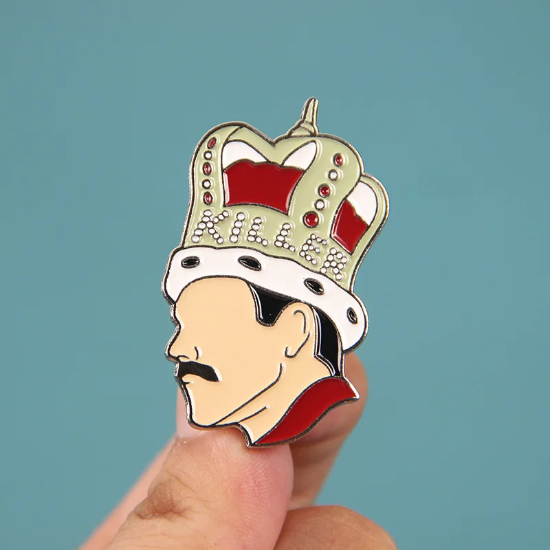 

XM-funny Freddie Mercury brooch queen badge rock music fan accessory