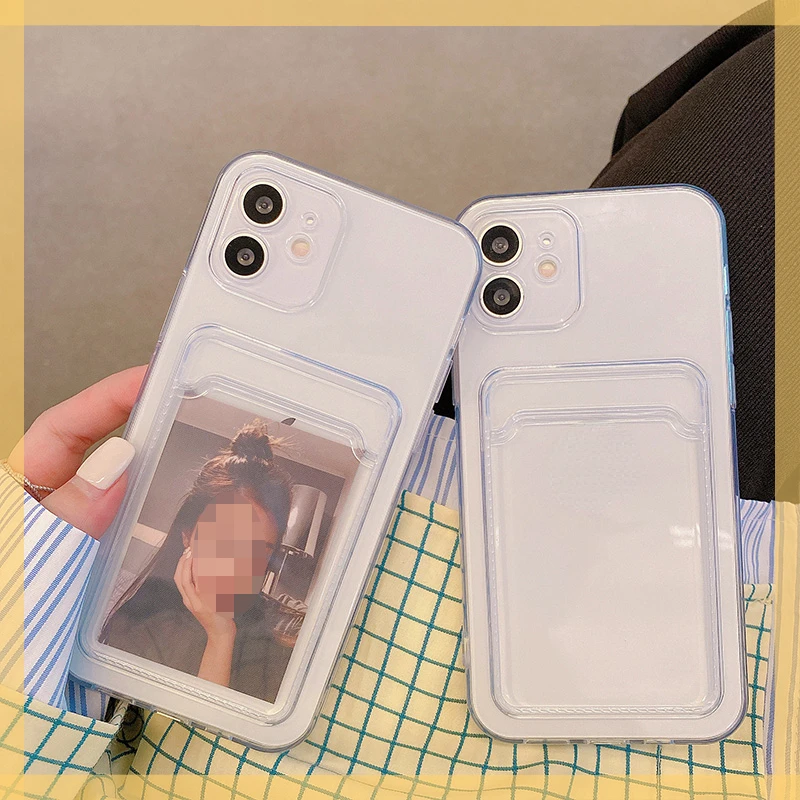 

For iphone 11 Pro X XS Max XR 7 8 Plus SE Case Cover Soft Silicone Wallet Card Holder Phone Case For iPhone 11 12 13 Mini case