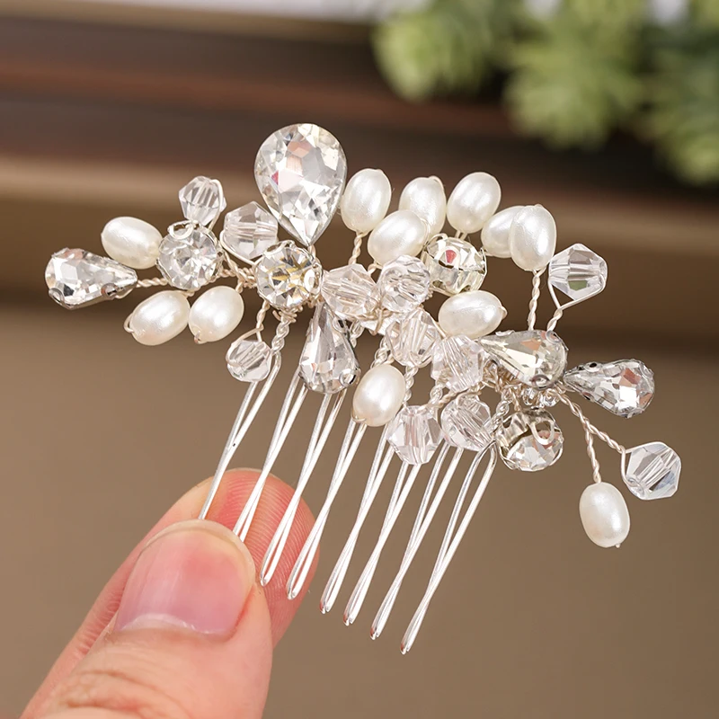 

Crystal Pearl Kecil Rambut Sisir Rambut Perhiasan untuk Wanita Gadis Dekorasi Sisir Perhiasan Rambut Klip Sisir