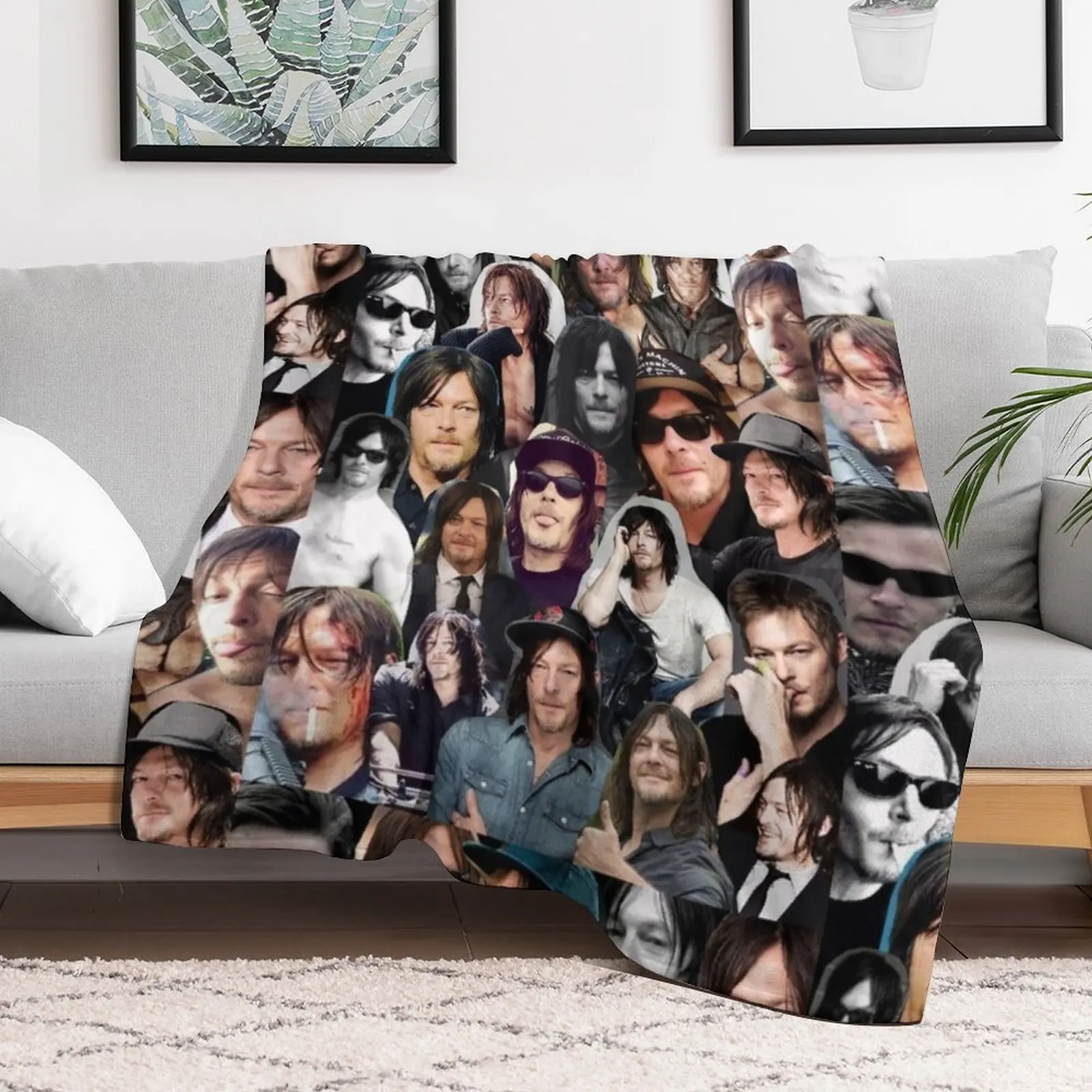 Норман редус коллаж плед одеяло зимние кровати покрывала для декоративного