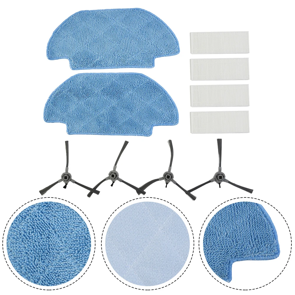 

10pcs For ABIR X5 X6 X8 Robotic Vacuum Cleaner Spare Parts Accessories Filters Side Brushes Mop Cloths ZK901 AlfawiseV10 JS35