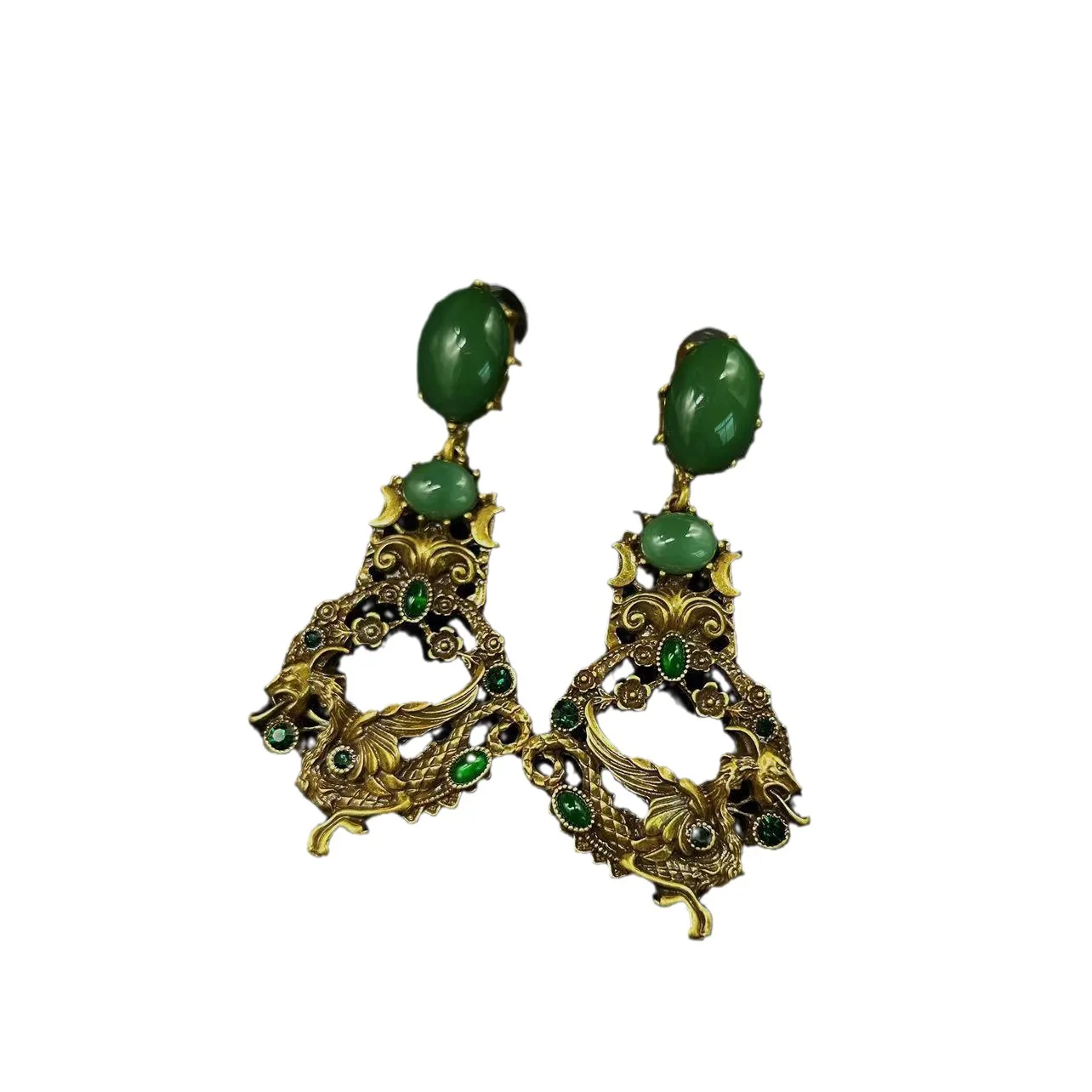 Европейские и американские преувеличенные трехмерные резные серьги