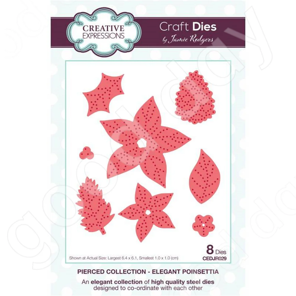 

Elegant Poinsettia Craft Metal Cutting Dies Scrapbook Diary Decoration Embossing Template Diy Greeting Card Handmade Hot Sale