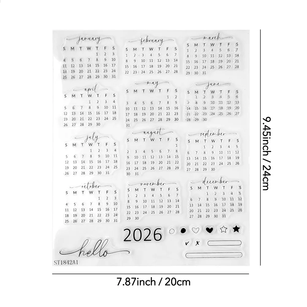 

Силиконовые штампы для календаря