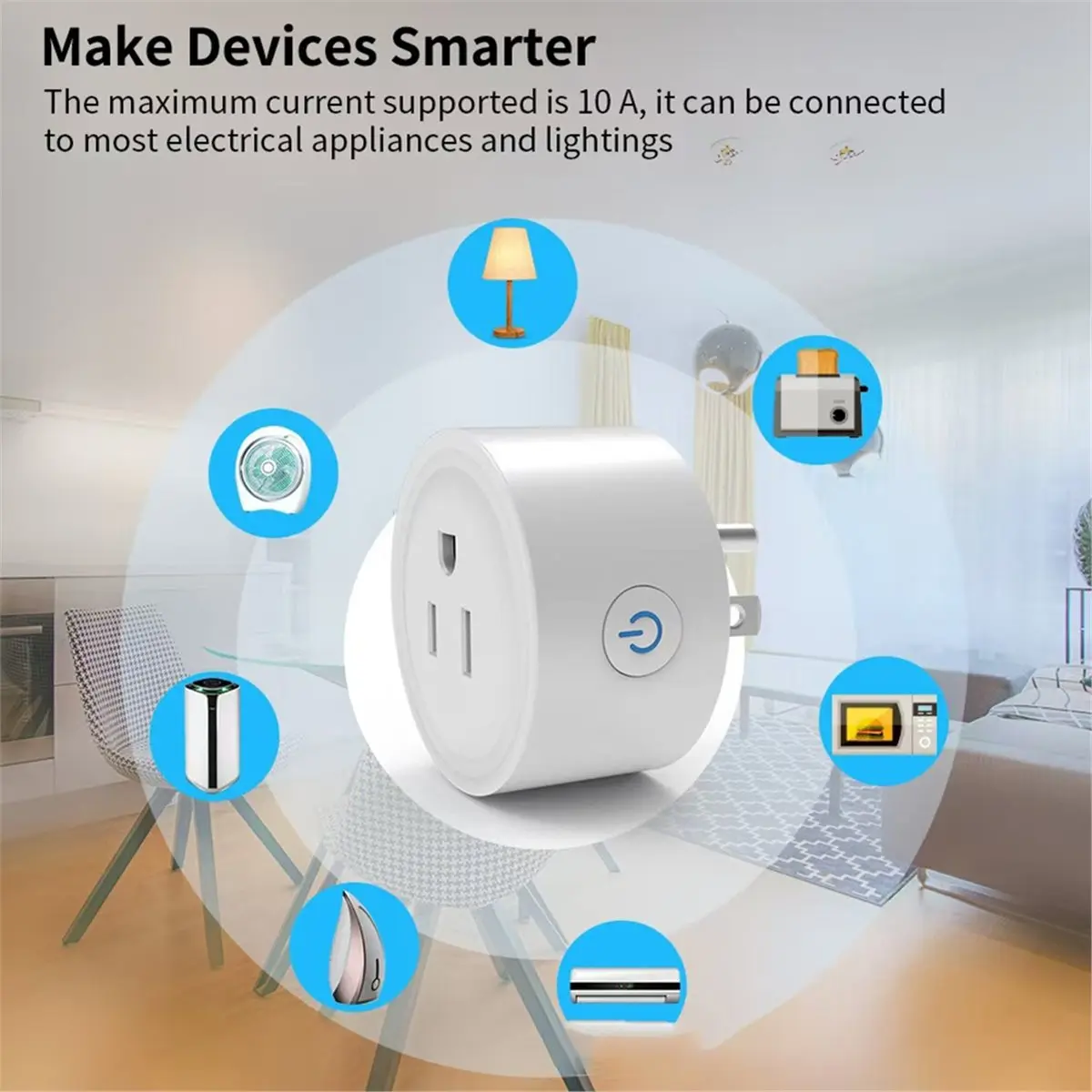Умная мини-розетка A08I, Wi-Fi-розетка для Apple HomeKit, Alexa и Google Assistant, сертифицирована MFi, без хаба, 2 штуки, американская вилка (art.: 3920da63ce762) - 3920da63ce762
