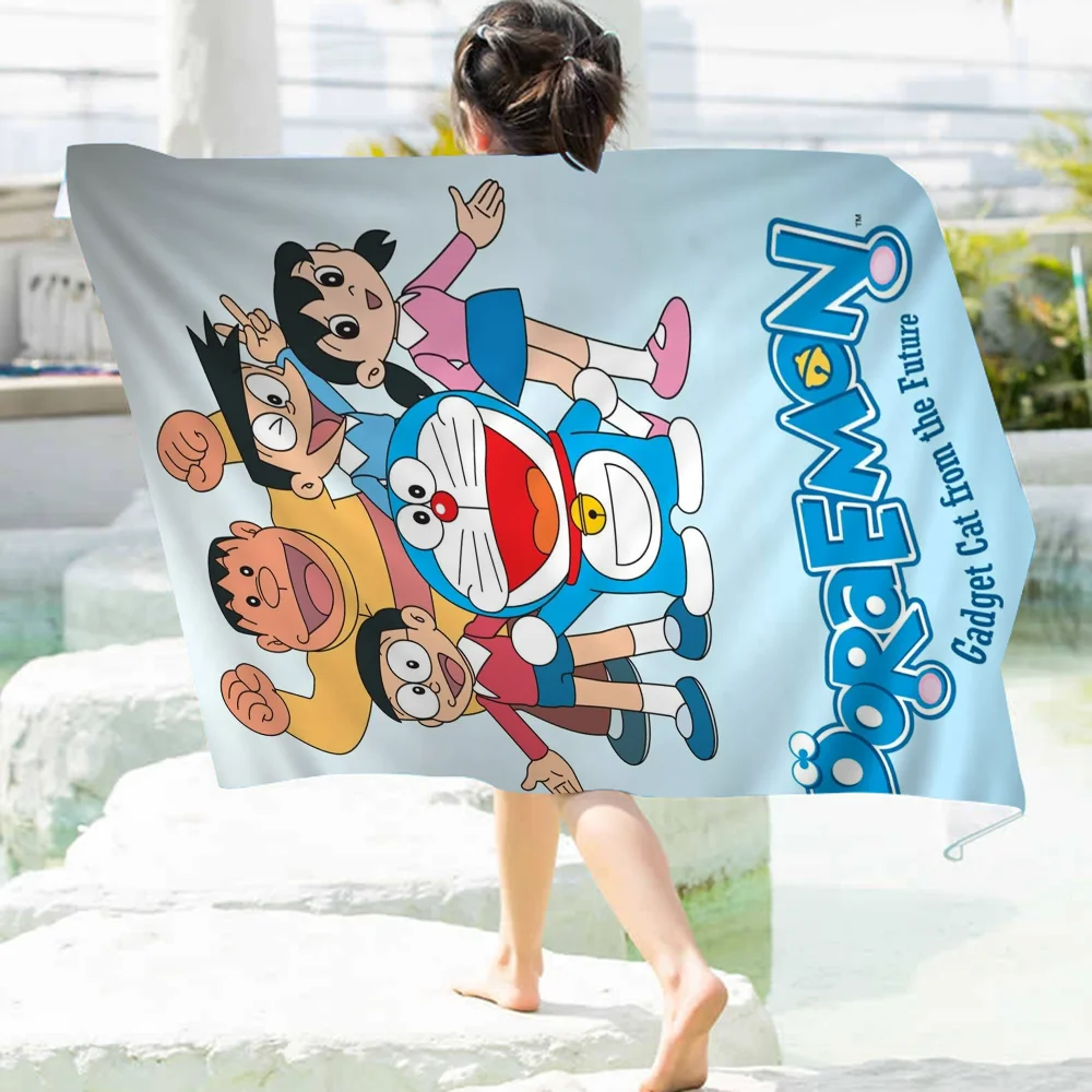 D-Doraemon Большие пляжные полотенца из микрофибры Быстросохнущее полотенце