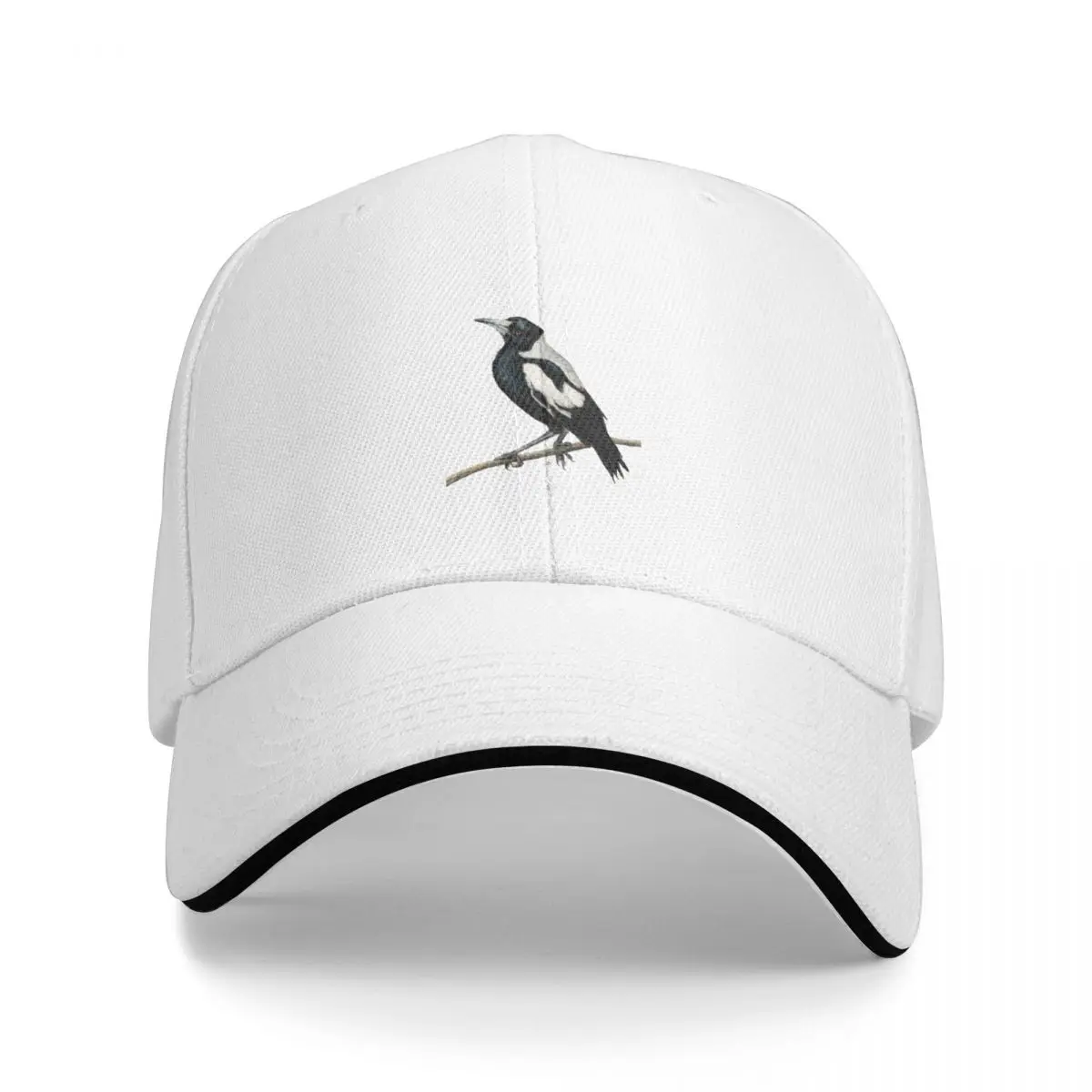 Hat For Men Women Snapback The Australian Magpie Collingwood's Iconic Bird - Drawing Bobble Hat Ball Cap Golf Clothing