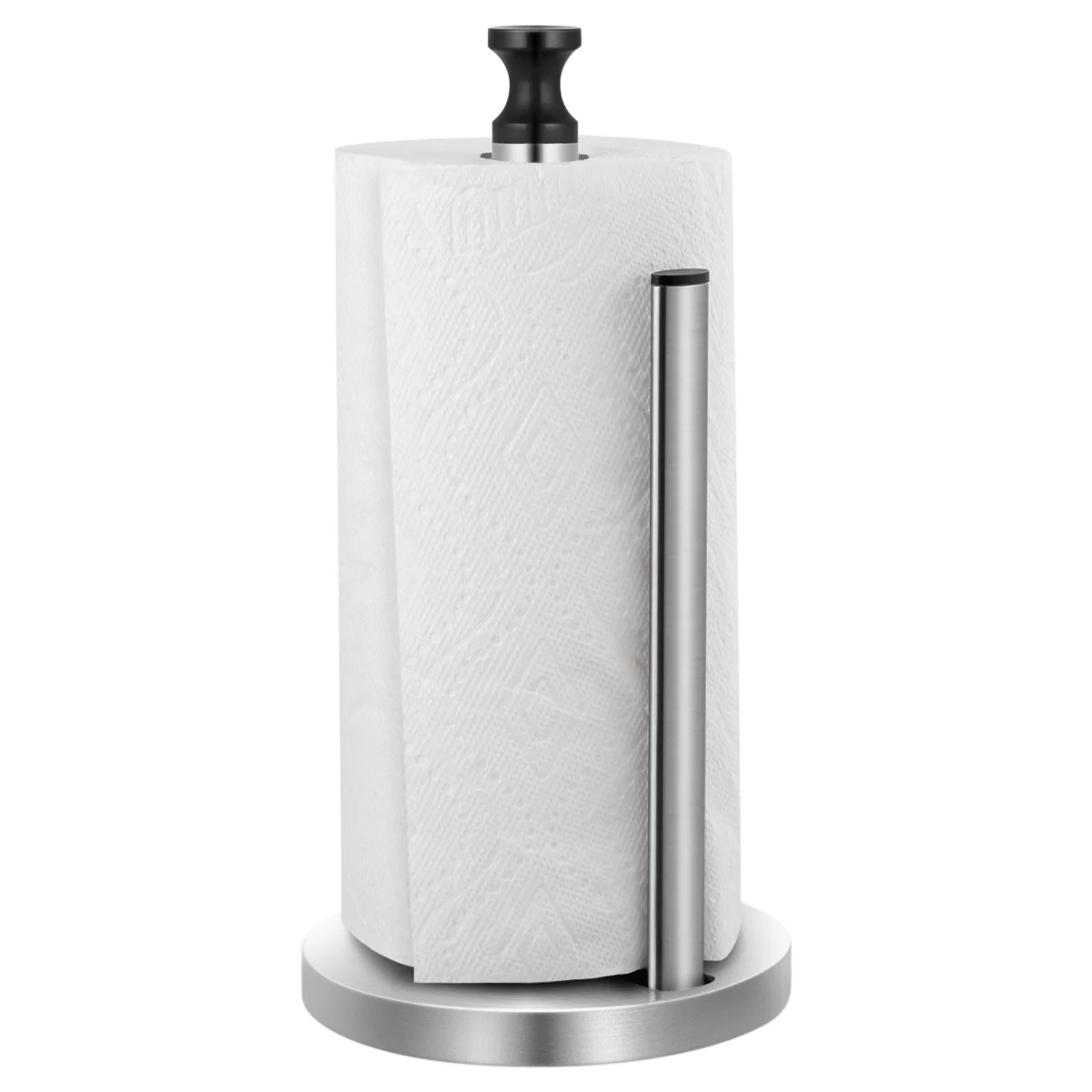 

1PC Stainless Steel Stable Durable Standing Paper Holder Countertop Tissue Rack Upright Towel Stand for Home