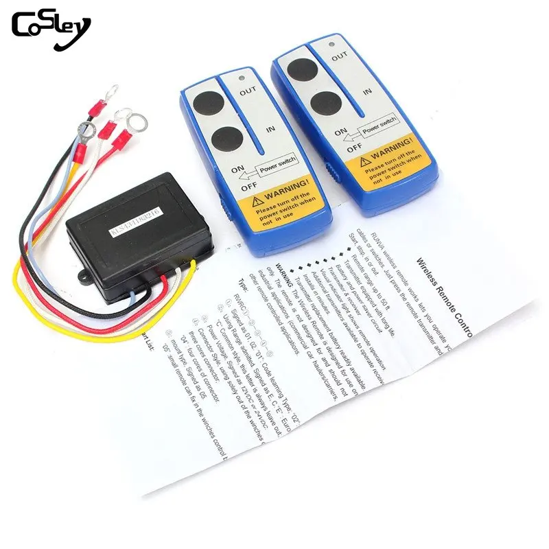 

3Pcs/Set Universal 12V Auto Wireless Console Winch Remote Control Car Manual Transmitter Button Console For Car ATV SUV Truck