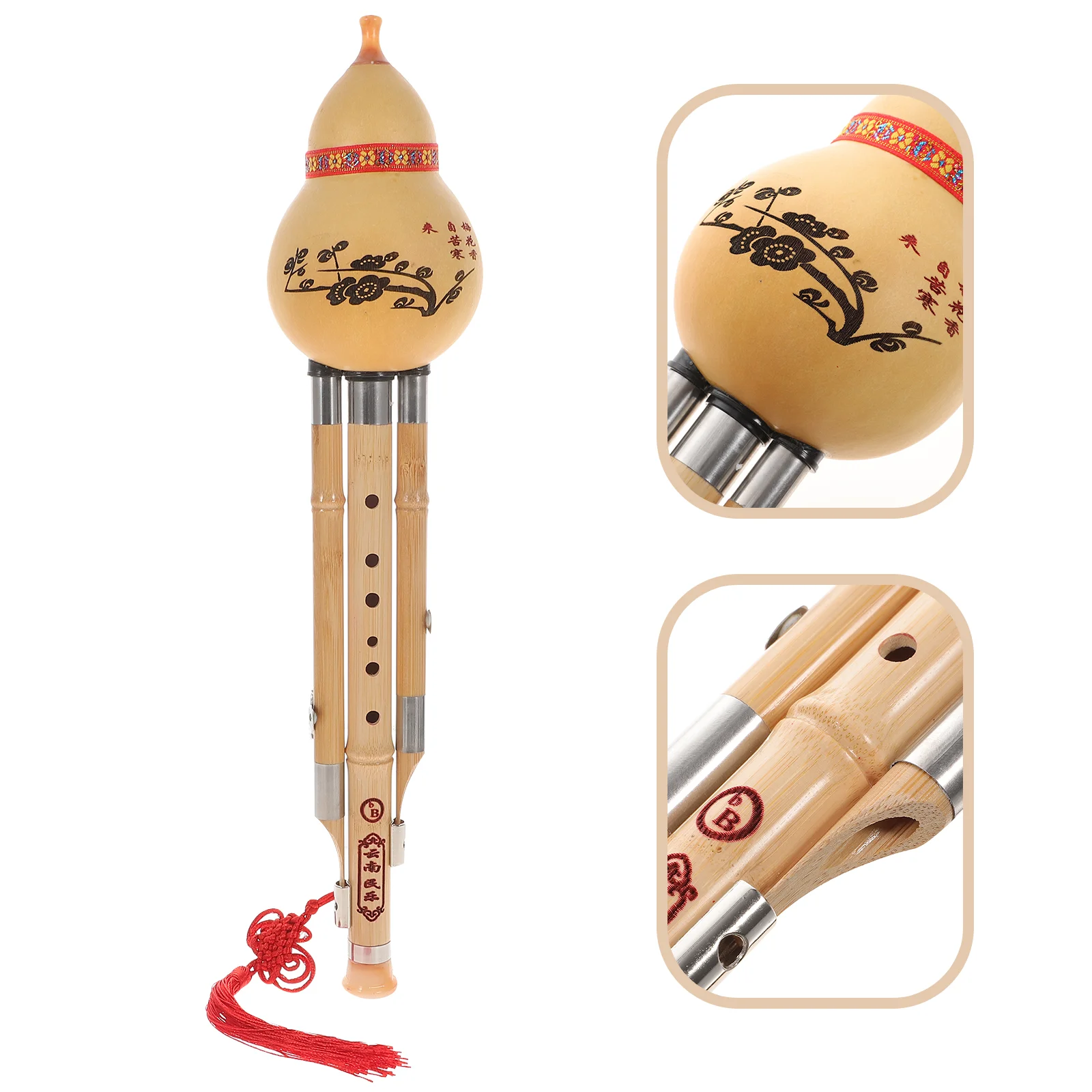 

Hulusi Flute Key Musical Instrument Chinese Gourd Cucurbit Bamboo Flutes Bawu Ethnic Handmade Wood G Folk Traditional C