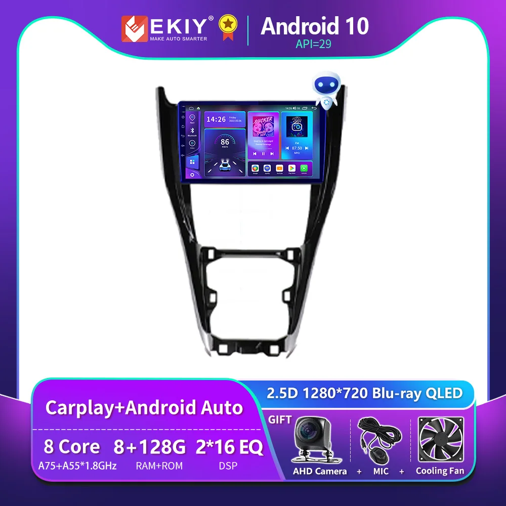 

EKIY T900 8G 128G QLED For Toyota Harrier 2013 - 2019 Car Radio Tape Recorder Multimedia GPS Navi Stereo Android 10 Auto No 2din