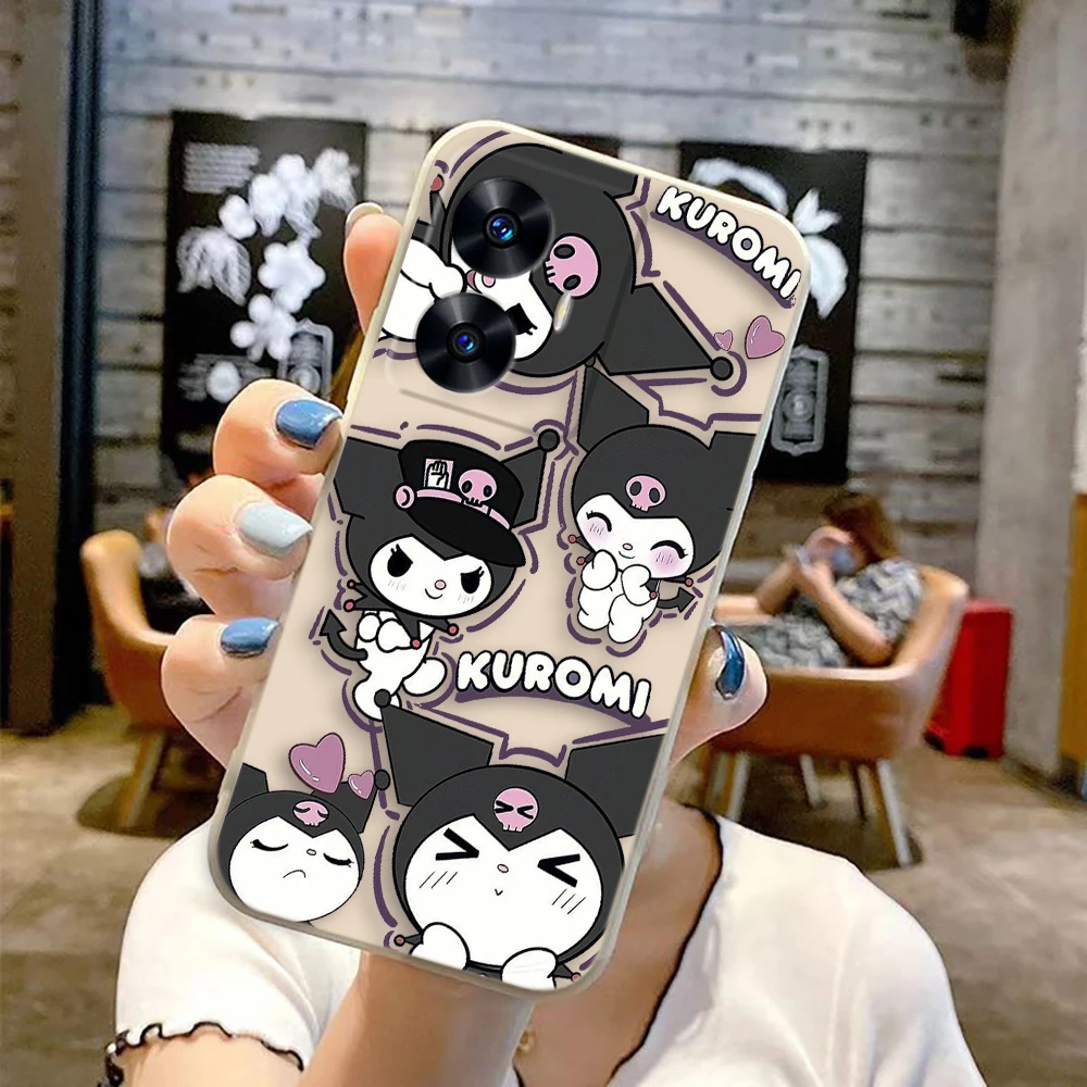 Чехол для телефона с рисунком Hello Kuromi Baku Realme C65 C63 C53 C35 C55 C33 C30 C21Y C20 C12 C11 GT 2 XT NARAO 20 30 50