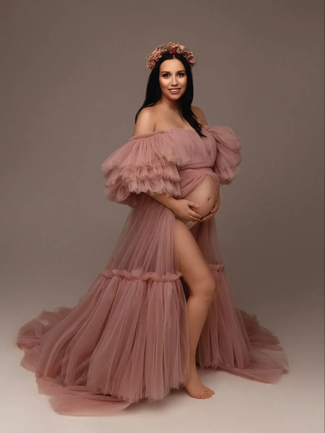 2 шт. Тюлевое платье-макси для выпускного вечера