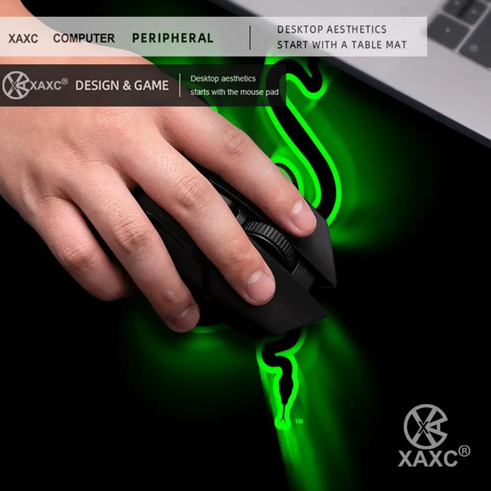 Фото Большой коврик для мыши XXL R-Razer Snake, коврик для клавиатуры и мыши, нескользящий резиновый игровой коврик для мыши, коврик для ноутбука HYBXXC №3