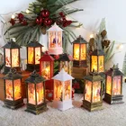 Рождественский Санта-Клаус, снеговик, лось, фонарь светильник легкий Декор для дома, украшение для елки, рождественские подарки, с новым годом 2022