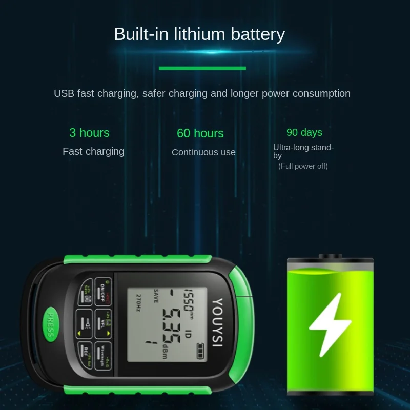 30MW VFL Industrial Optical Power Meter Red Light All-in-one Machine Red Fiber Optic Pen Mini Rechargeable Light Decay Tester