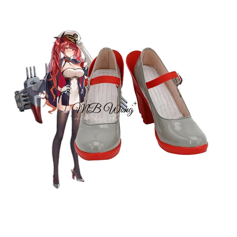 Фото Azur Lane USS Honolulu Обувь для косплея Сапоги на высоком каблуке на заказ Любой размер для унисекс №1
