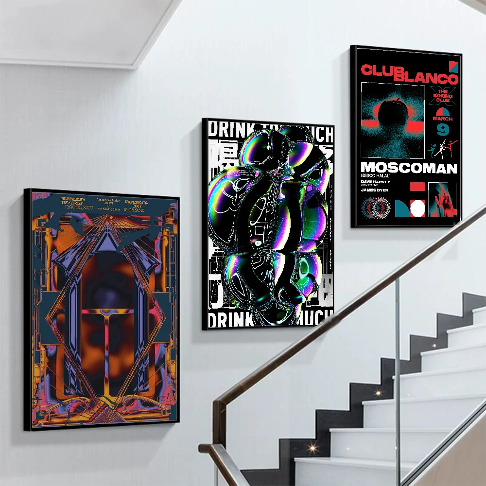 

Graphic Design Inspiration Poster Self-adhesive Art Poster Retro Kraft Paper Sticker DIY Room Bar Vintage Decorative Painting