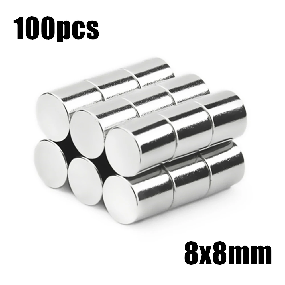 

100pcs 8x8mm Super Powerful Strong Bulk Small Round NdFeB Neodymium Disc Magnets Dia 8*8mm Rare Earth NdFeB Magnet