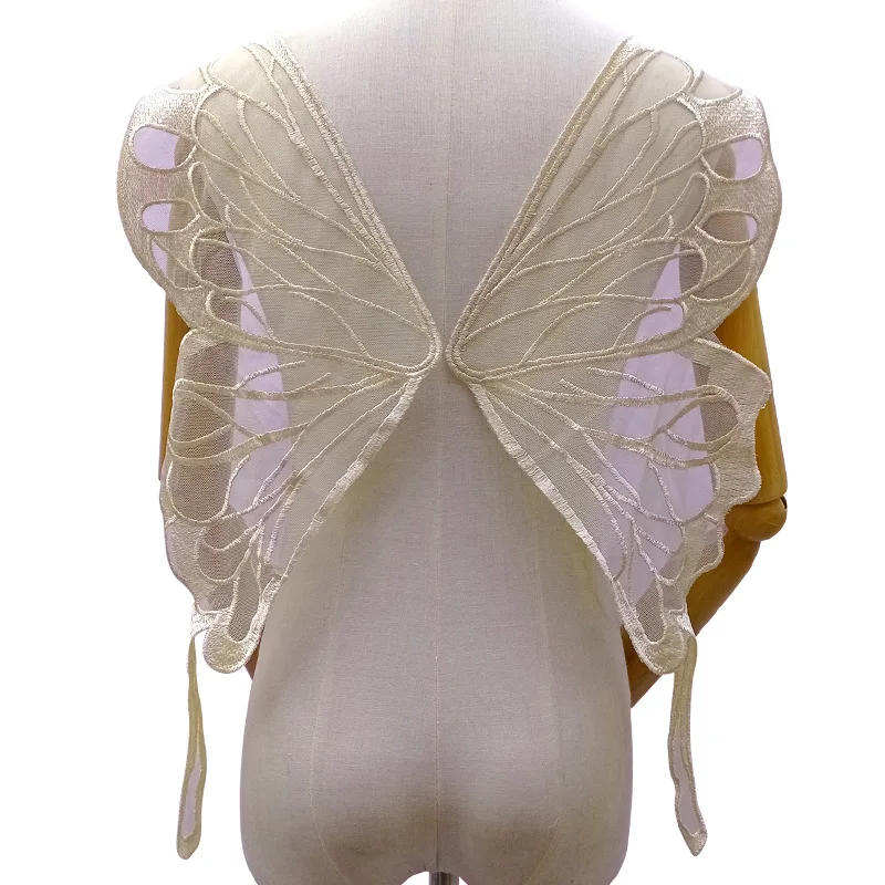 

Lace Necktie Heavy Industry Mesh Bottom Skin Corsage Embroidery Butterfly Wings Back Collar Light Polyester Embroider