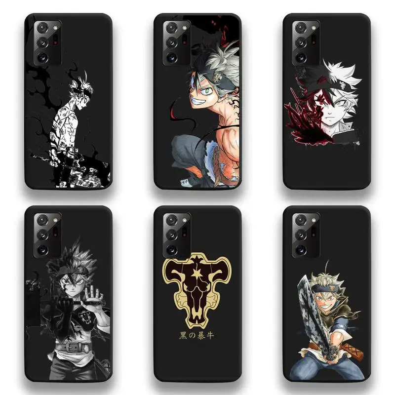 

Black Clover Anime Phone Case For Samsung Galaxy Note20 ultra 7 8 9 10 Plus lite M51 M21 M31S J8 2018 Prime