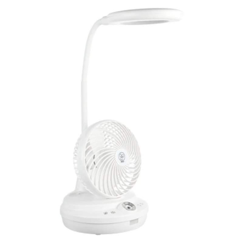 

LED Table Desk Lamp with Fan Humidifier Dimmable Eye-Caring Desk Light 360 Degree Flexible Touch Control Night Light