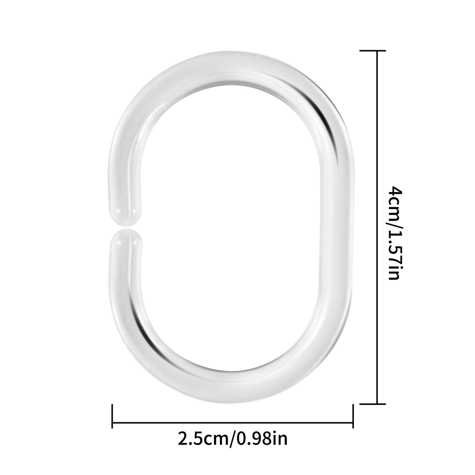 

Набор из 12 крючков для душевой занавески кольца C-образные Гибкие крючки Аксессуары