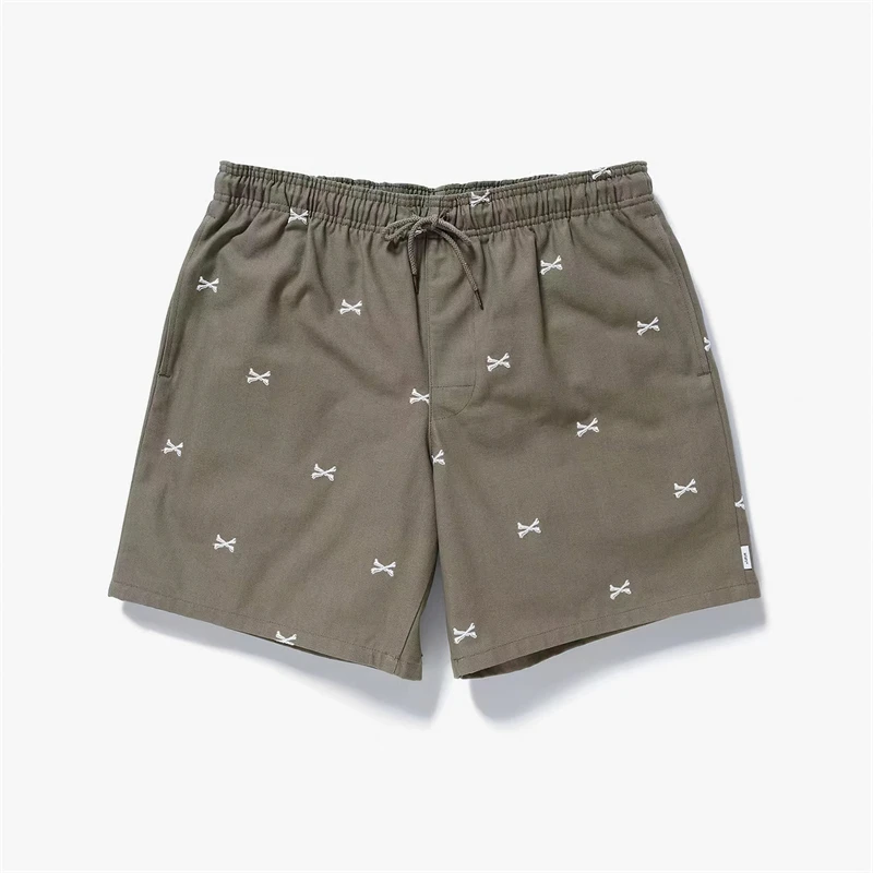 WTAPS 22SS  New Summer Cityboy Japanese Style Small Bone Embroidery Casual Fashion Men's and Women's Drawstring Shorts